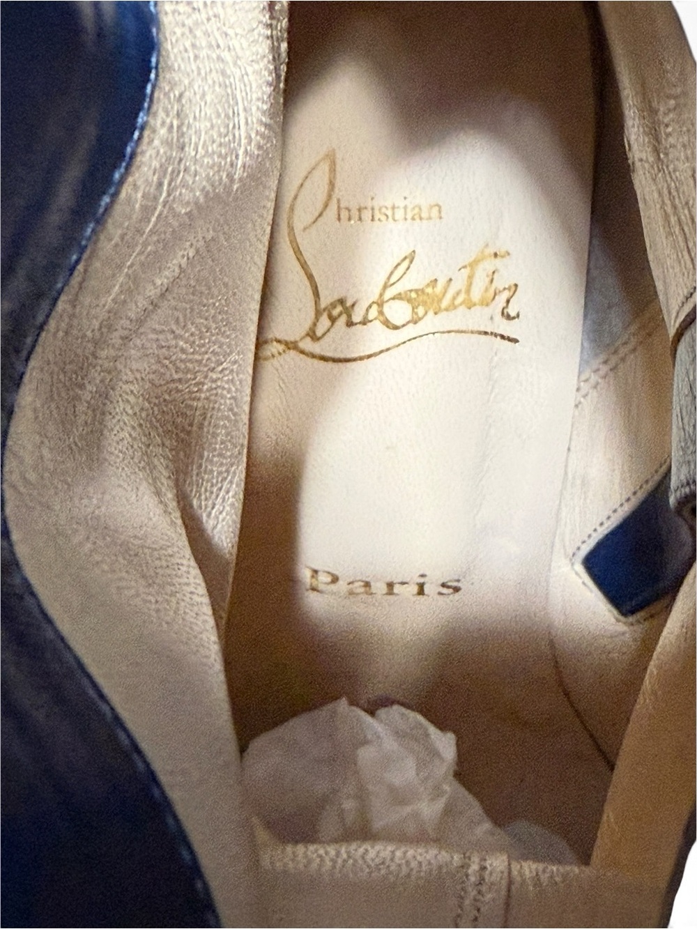 Christian Louboutin ankle boots crafted in blue suede Size 37 - Picture 9 of 9